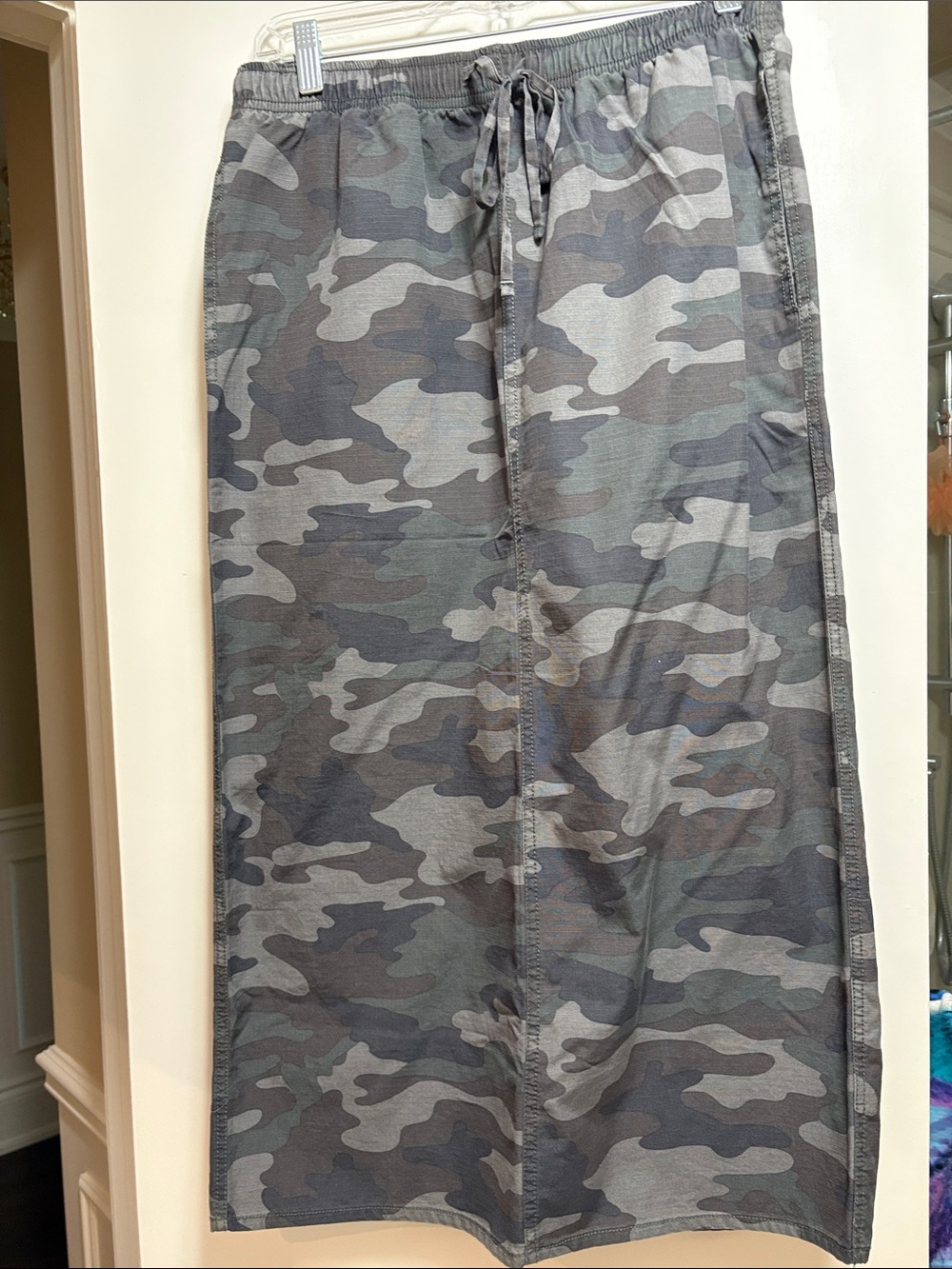 Joe Fresh Gray Camo Drawstring Skirt